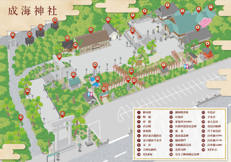 成海神社のマップ